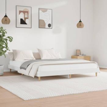 Cama de madera contrachapada blanca 120x200 cm con estructura de múltiples capas Vidaxl