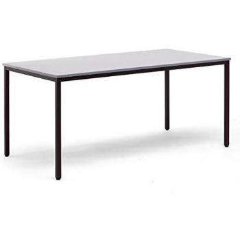 Mesa Multiusos Eurokraft Basic 720x1600mm, Superficie Gris Claro y Estructura Marrón