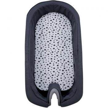 Sábana Bajera Capazo Stokke Jyoko Black Star Algodón Hipoalergénico 120x60cm
