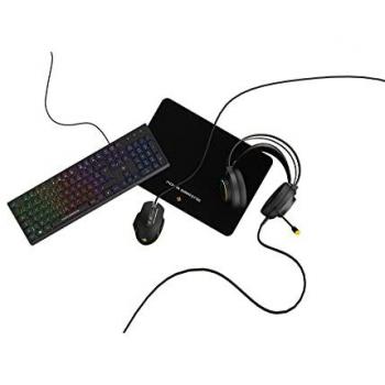 Pack Gaming 4 en 1 RGB Nova - Teclado, Auriculares, Ratón y Alfombrilla