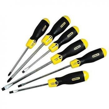 Stanley 0-65-007 Juego de 6 destornilladores Cushion Grip: Plana y Phillips