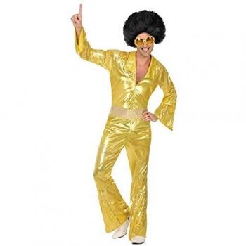 Atosa-39372 Disfraz Disco, Color Dorado, XS-s