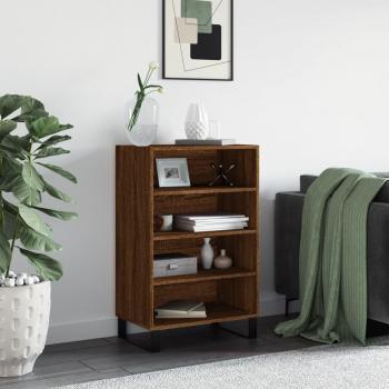 Aparador alto de madera de ingeniería marrón roble 57x35x90 cm - Mueble de Almacenaje de Salón, Buffet para salón, Armario Auxiliar, Armario de Almacenamiento vidaXL