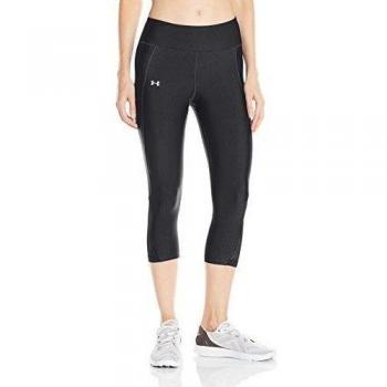 Under Armour Fly By Capri - Pantalón pirata para mujer, color negro, talla SM