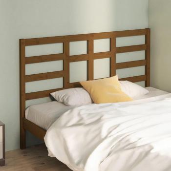 Cabecero para cama Honey 141x4x104 cm madera maciza de pino marrón miel