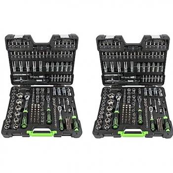 Caja de herramientas JBM 54046 con 179 piezas y vasos hexagonales cromados