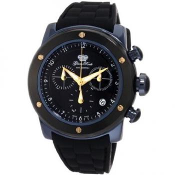 Glam Rock Women's GR50112 Aqua Rock Chronograph Black Dial Silicone Watch