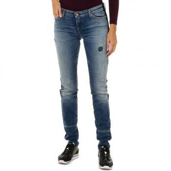 Pantalones largos tejanos efecto gastado y rasgado para mujer de Armani Jeans
