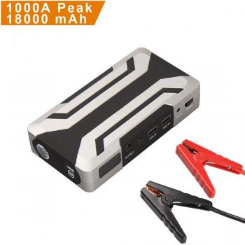 Arrancador de Coche Koyoso 1000 Amp Jump Starter de 18000 mAh Batería Externa Recargable Banco de Energía Portátil