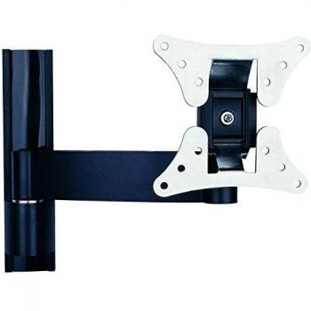 Soporte de pared para monitor de aluminio en negro extensible de 7,3 cm a 24,5 cm inclinable 12° girable 2 x 180° para Asus 27 VC279H-W