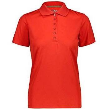 CMP Polo Piquet In Tinta Unita, Mujer, Scarlet, 52