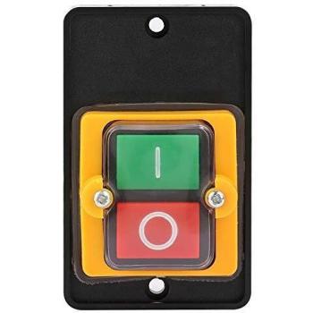Hyuduo Interruptor de botón pulsador, botón de interruptor de la máquina AC 220 V / 380 V 10A, botón de encendido / apagado integrado impermeable y a prueba de polvo