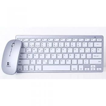 SUBBLIM Combo Teclado y Raton Inalámbrico Compatible con Dispositivos Apple, Android y Windows Teclado y Ratón Ultra-Slim con 1600DPI