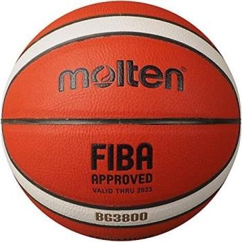 Balón de Baloncesto Molten BG3800, Talla 7, Cuero Sintético, Aprobado por FIBA