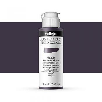 Vallejo : Fluid Artist Acrylic Paint : 100ml : Anthraquinone Blue