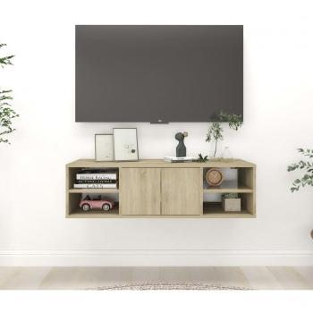 Estantería de pared madera contrachapada 102x30x29 cm en Blanco, Negro y Gris - Mueble de Almacenaje para Oficina, Estudio y Dormitorio - Estantería/Librería/Mueble de Almacen