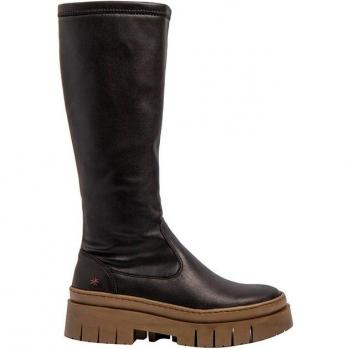 Botas de piel con cierre de cremallera para mujer