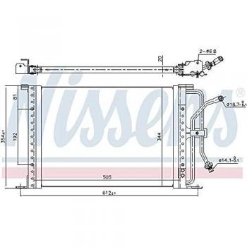 Condensador de aire acondicionado NISSENS 94277, sistema de aire acondicionado, compatible con diversas marcas y modelos, diseñado para un rendimiento óptimo en la refrigeración del vehículo