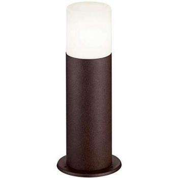 Baliza exterior Hoosic de aluminio fundido, 1xE27, color óxido, IP44, altura 30 cm