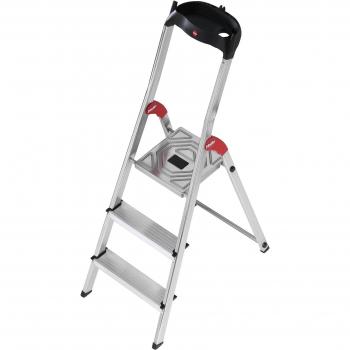 Escalera de tijera de aluminio L60 EasyClix FR de 3 peldaños