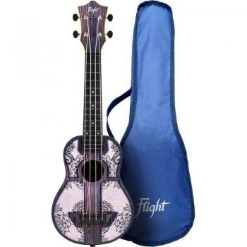 Flight TUS40 Mandala Wood Soprano Travel Ukulele with Case