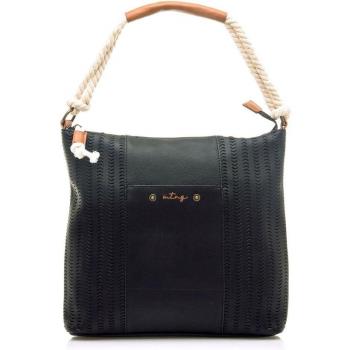 Bolso Cider negro Mustang con detalle calado y asa de cuerda