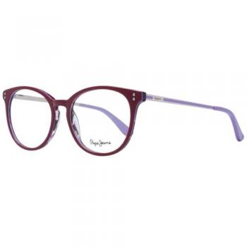 Gafas Graduadas Pepe Jeans PJ 3408 C3 Rojas para Hombre - Talla 52, Bloqueo de Luz Azul Disponible