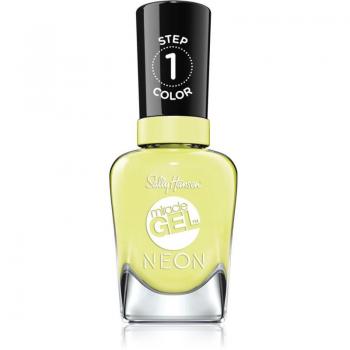 Sally Hansen Miracle Gel Neon Nail Polish 055 Lemon Chillo, gel nail polish without UV/LED sealing, shade 055, 14.7 ml