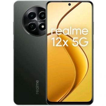 Smartphone Realme 12X 5G, 6GB RAM, 128GB, Pantalla de 6.67 120Hz, Doble SIM, Negro Brillante, Cámara Trasera de 50 MP, Bater