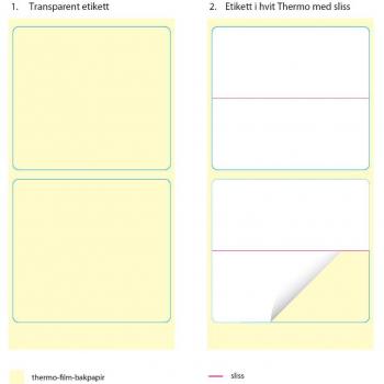 Etiqueta de impresora 2-en-1 multi-capa 55x25mm CA-47011-AA-1