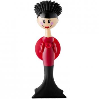 VIGAR Dolls Emily Cepillo Lavaplatos, ABS, Rojo, 8,5 x 7,5 x 24,5 cm