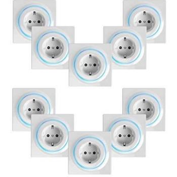 Fibaro FGWOF-011 EU ZW5 - Lote de 10 enchufes Inteligentes empotrables Z-Wave+ - Walli Outlet Tipo F