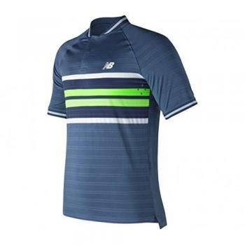 NEW BALANCE – Tournament Henley Hombre Tenis Polo, azul oscuro, medium