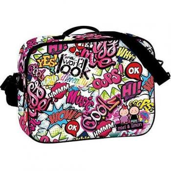 Montichelvo Montichelvo Shoulder Bag Activities M&L Kiss Me Bolso Bandolera, 38 cm, Multicolor