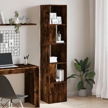 Estantería de madera multicapa roble ahumado 40x36x189 cm