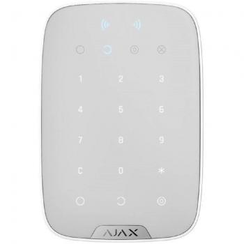 Teclado Inalambrico BLANCO AJAX KEYPADPLUS - Teclado táctil, conexión inalámbrica, diseño elegante en color blanco, compatible con sistemas de seguridad Ajax, retroiluminación, superficie resistente a huellas d