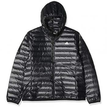 adidas Women's Varilite Hooded Down Jacket, Black, S