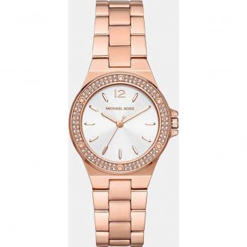 Michael Kors Lennox Rose Gold Plated White Dial Watch MK7279