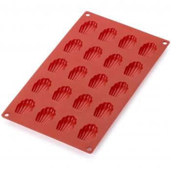 Lékué Magdalenas multicavidades Rojo Mini Madalena Concha CAV, Silicona, 20 cavidades