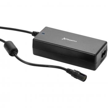 Adaptador Cargador de Corriente Universal Automático 90W Phoenix PHCHARGER90L/C con 12 Conectores para Portátiles y Netbooks, Puerto USB, Color Negro