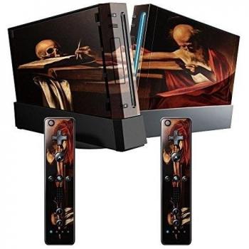 Colección 81, personalizado Console Nintendo DS Lite, 3ds, 3DS XL, Wii U Wrap Faceplates Decal Vinyl piel adhesivo pegatina skin protector Caravaggio - St Jerome While Writing Nintendo Wii Skin