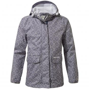 Craghoppers Girls Abelie Chaqueta, Infantil, Blue Navy Print, 9-10