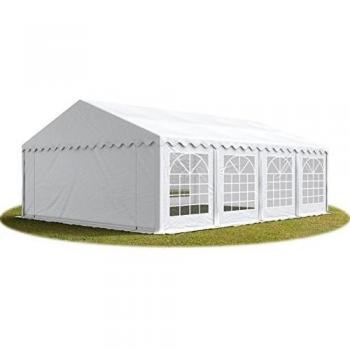 Carpa para fiestas TOOLPORT 5x8 m ignífuga, lona PVC 700 N impermeable, color blanco