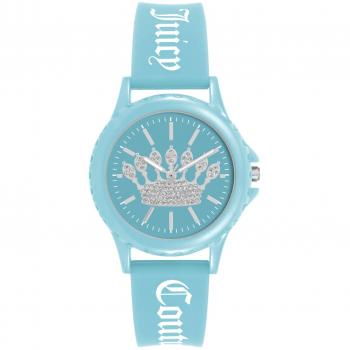 Juicy Couture Women's Silicone and Mineral Watch JC1325LBLB (Ø 38 mm) Transparent