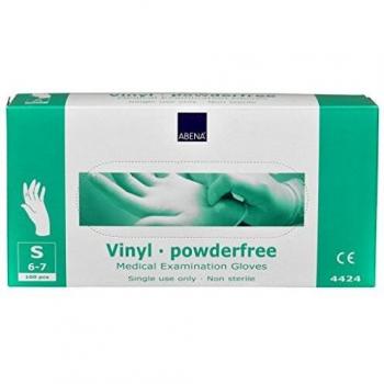 Guantes Vinilo de examen sin polvos Abena Caja de 100-S