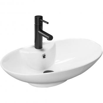 Lavabo de encimera Rea Rosa 2 - Blanco, lavabo sobre encimera, diseño moderno, acabado suave, material cerámico de alta calidad