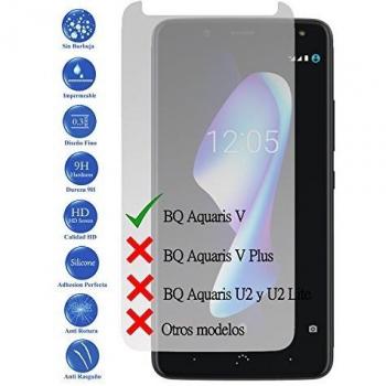 Todotumovil Protector de Pantalla BQ Aquaris V de Cristal Templado Vidrio 9H para movil