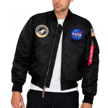 Bomber MA-1 VF NASA Alpha Industries Negro Regular Fit XXL