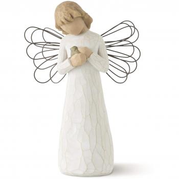 Willow Tree, Figura de ángel con pajarito, Enesco
