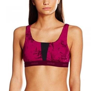 Odlo 130281 sujetador de deporte mujer, 130281, Sangria/Allover Print, small
